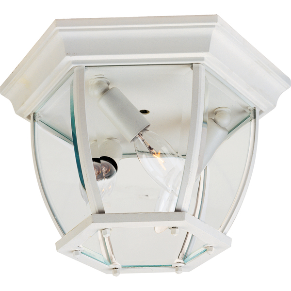 Maxim Crown Hill 3-Light 11" Wide White Outdoor Flush Mount Light 1029WT